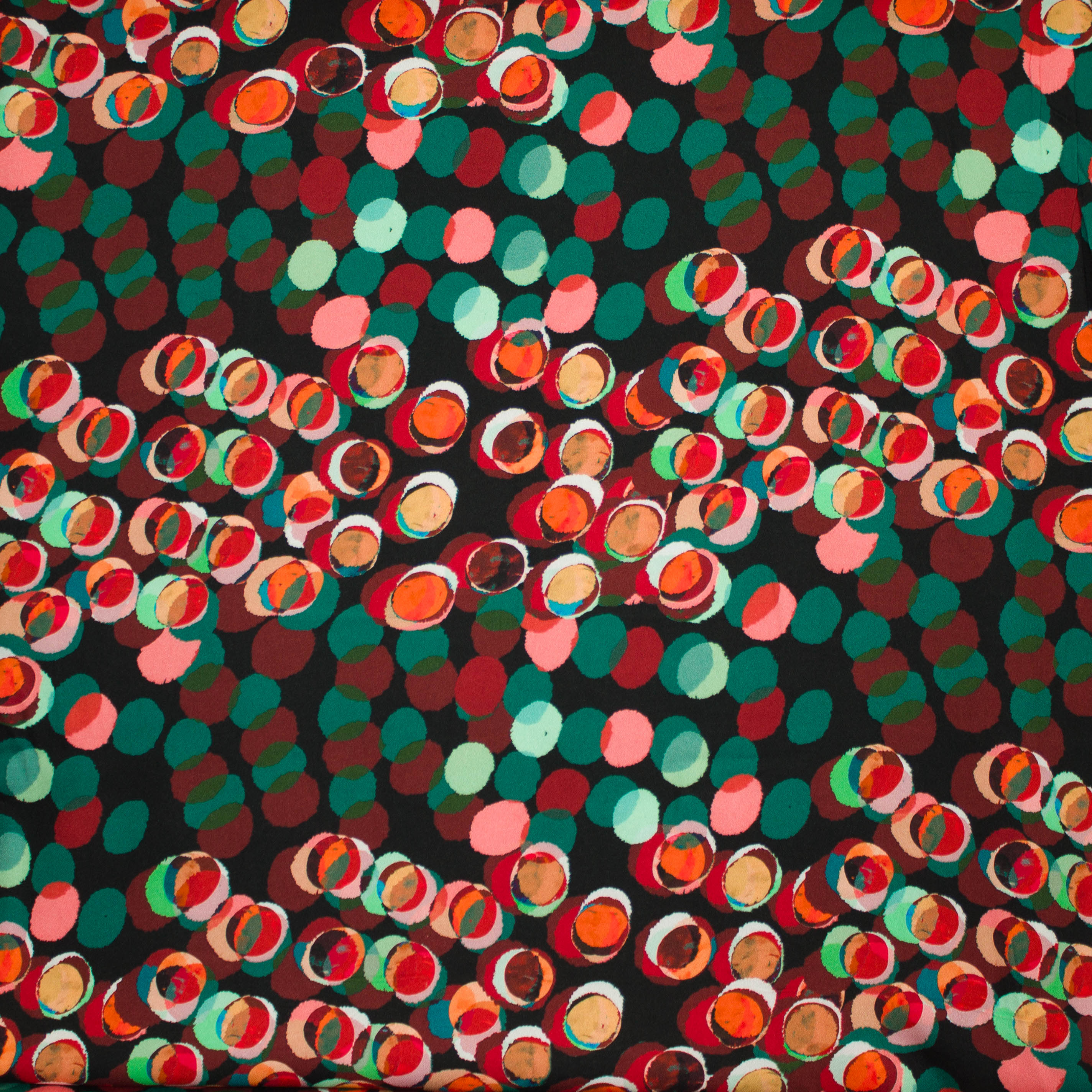 Viscose multicolor met bollen